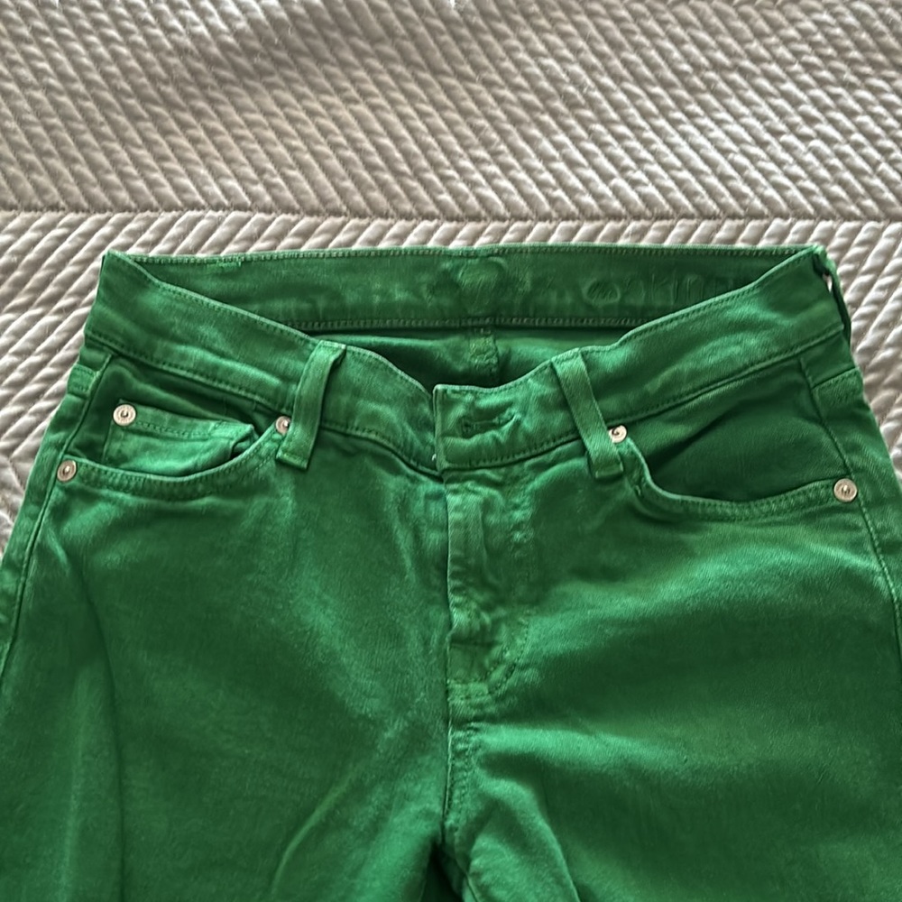 Woman’s green For All Man kind skinny jeans in excellent condition - Picture 2 of 6